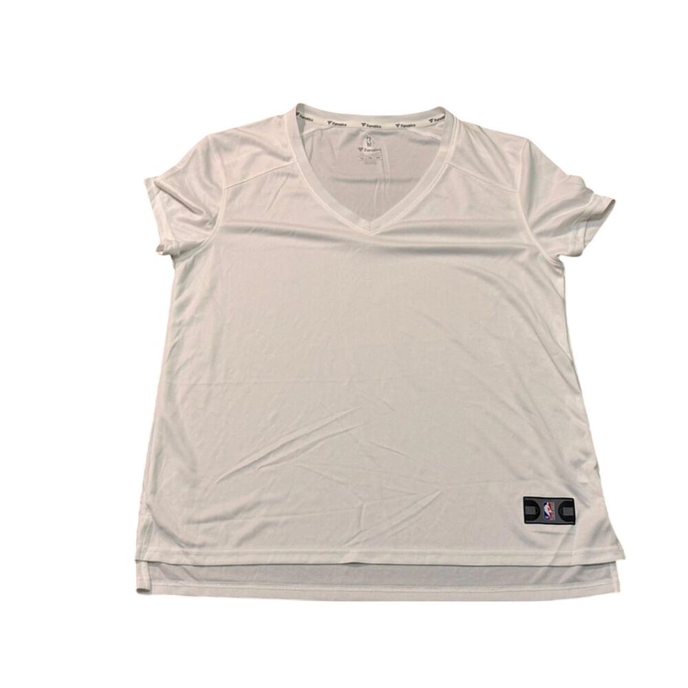 Fanatics NBA Women's White Performance T-Shirt Basketball Gym Tee Large L New